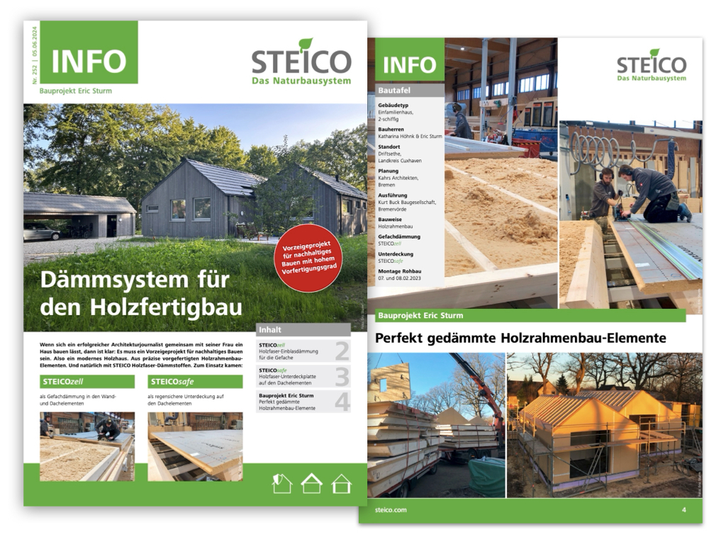 Ein Holzbau-Projekt von Kahrs Architekten als Titelthema im Newsletter des Dämmstoff-Herstellers STEICO